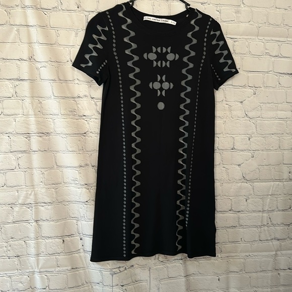 & Other Stories Smart Sheer Panel Black Dress SZ Small - Picture 1 of 11